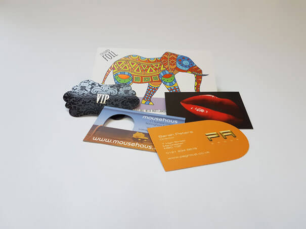 Selection of printed business cards: business stationery printing watford
